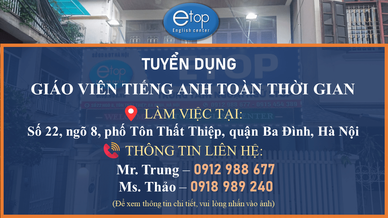 TUYỂN DỤNG GIÁO VIÊN